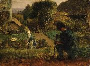 Jean-Franc Millet Garden Scene Germany oil painting artist